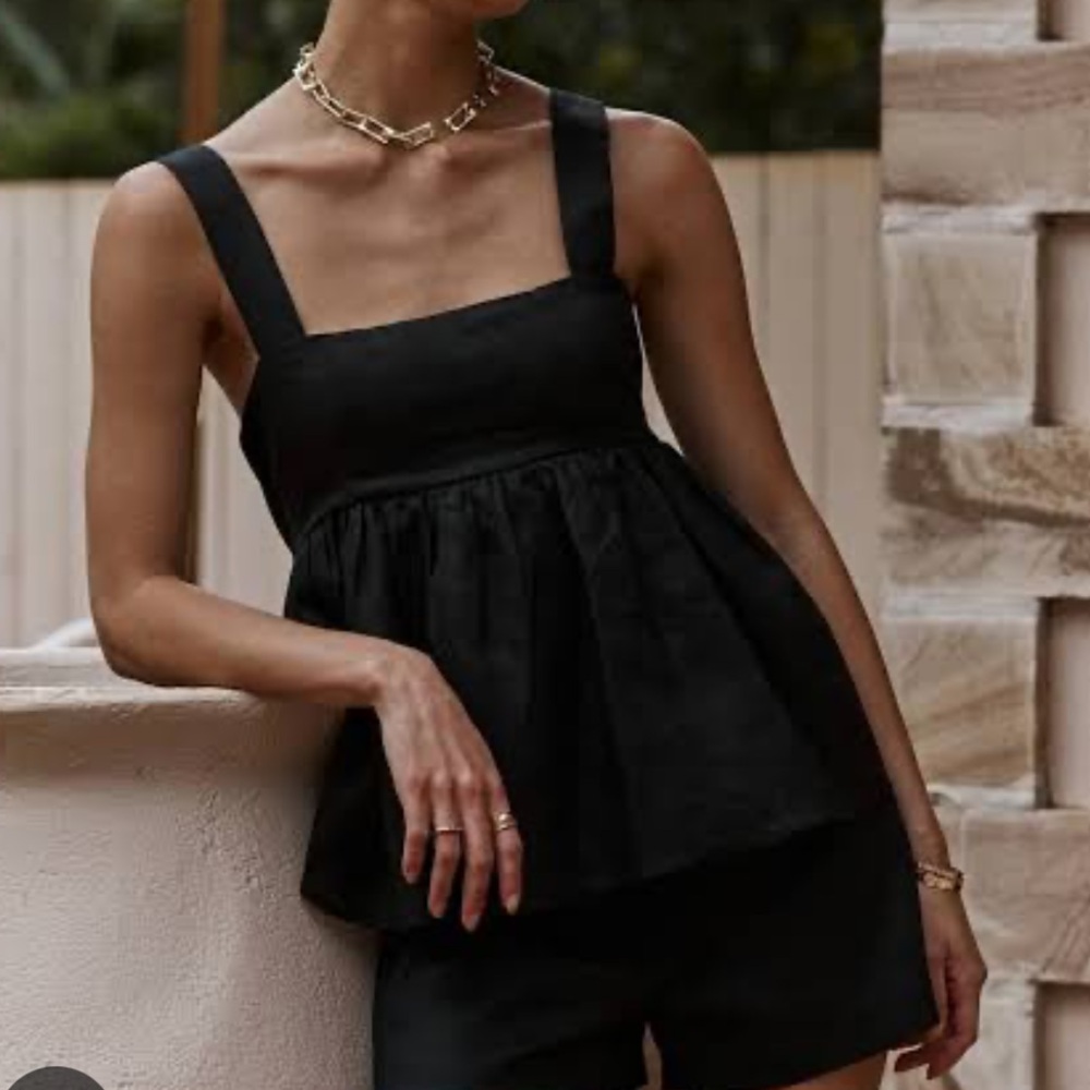 Dissh Brisa Black Babydoll top